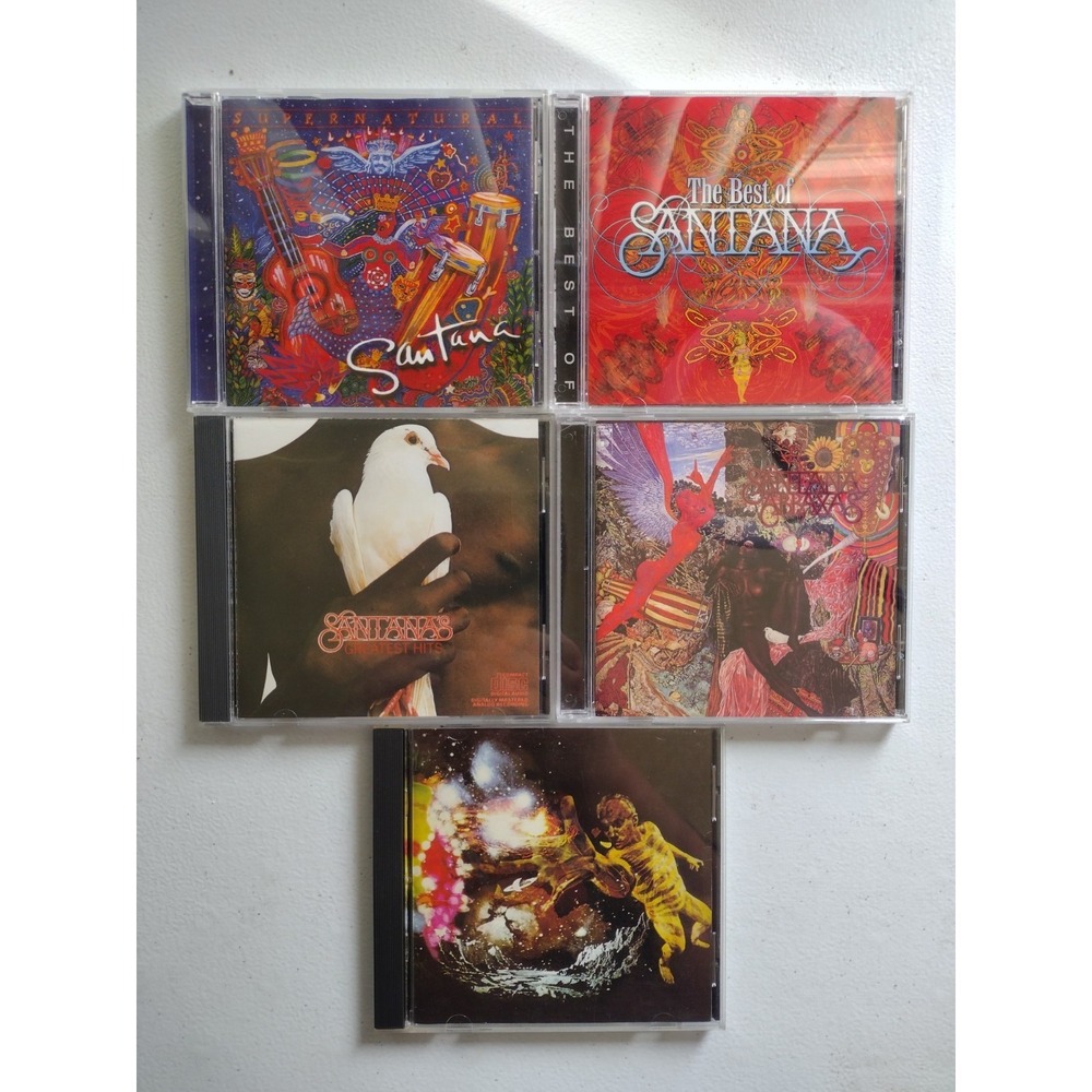 Santana CD's (5)-Best of-Abraxas-Greatest Hits-Supernatural-Santana